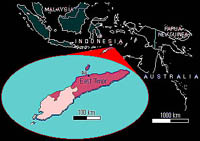 Map of East Timor
